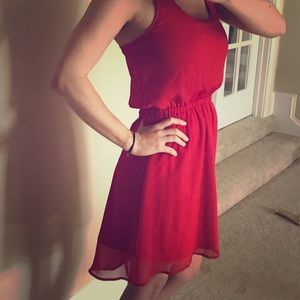 Red High-Low Dress